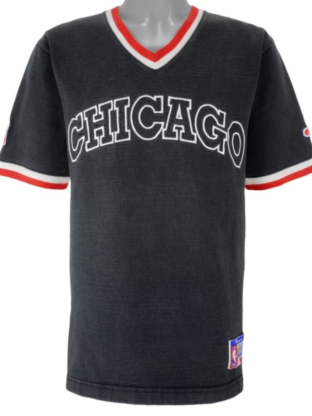 Vintage 1990s Champion Chicago Bulls NBA Official Shooting Shirt - Picture 1 of 7